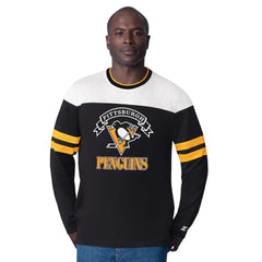 Pittsburgh Penguins Starter Blitz Durene Long Sleeve T-Shirt - Black - NHL 201432182