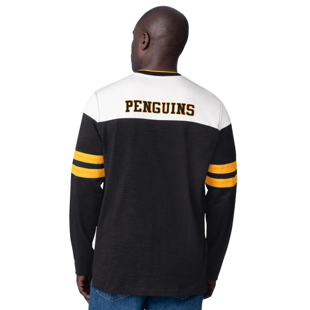 Pittsburgh Penguins Starter Blitz Durene Long Sleeve T-Shirt - Black - NHL 201432182