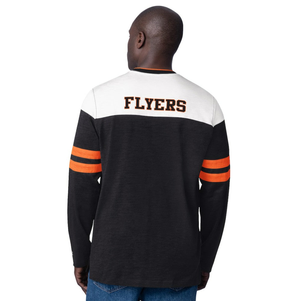 Philadelphia Flyers Starter Blitz Durene Long Sleeve T-Shirt - Black - NHL 201432184