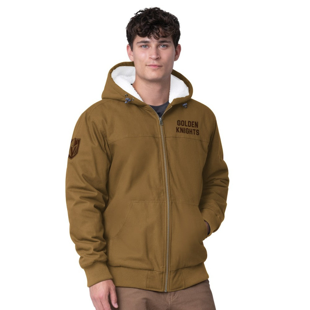 Vegas Golden Knights G-III Sports by Carl Banks Build Up Full-Zip Hoodie Jacket - Tan - NHL 201432315