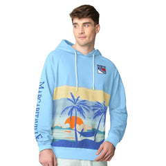 New York Rangers Margaritaville Island Dream Peached Pullover Hoodie - Blue - NHL 201432730