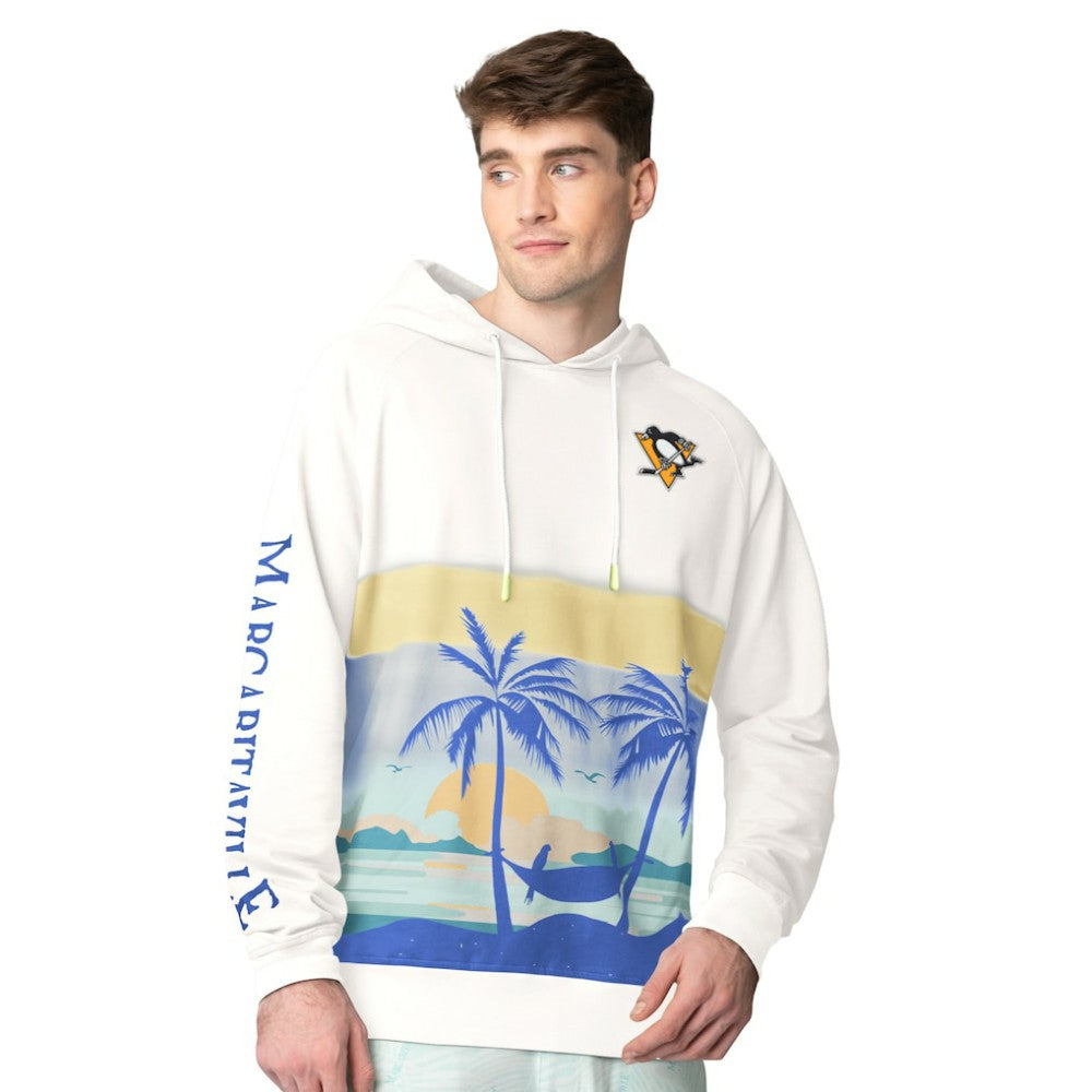 Pittsburgh Penguins Margaritaville Island Dream Peached Pullover Hoodie - Cream - NHL 201432732