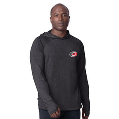 Carolina Hurricanes MSX by Michael Strahan Fast Track Raglan Long Sleeve Hoodie T-Shirt - Black - NHL 201432759