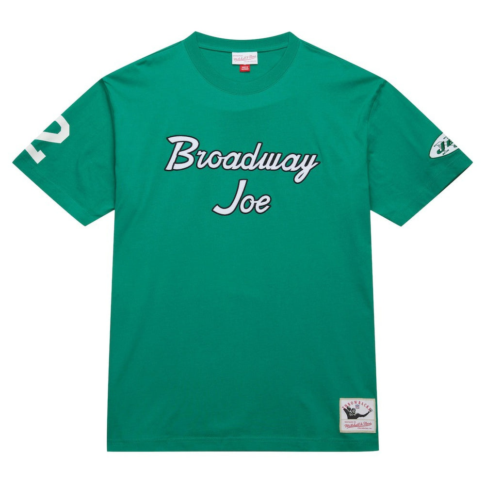 Mitchell & Ness Joe Namath New York Jets Retired Player Nickname T-Shirt Kelly Green