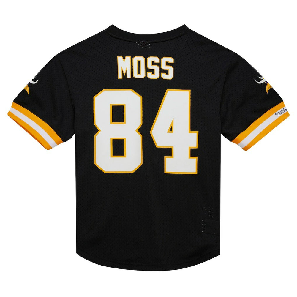Mitchell & Ness Randy Moss Minnesota Vikings Retired Player Name & Number Mesh Top Black