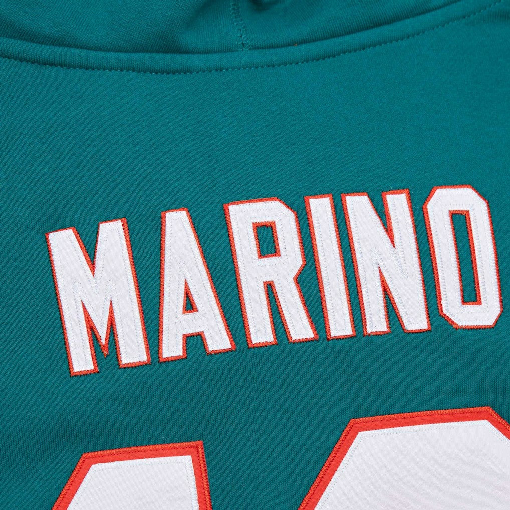 Mitchell & Ness Dan Marino Miami Dolphins Retired Player Name & Number Pullover Hoodie Aqua