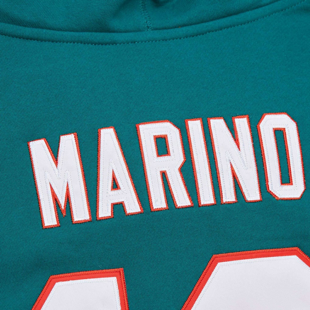 Mitchell & Ness Dan Marino Miami Dolphins Retired Player Name & Number Pullover Hoodie Aqua