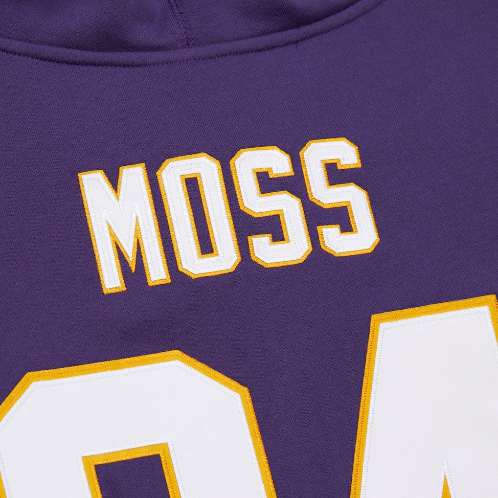 Mitchell & Ness Randy Moss Minnesota Vikings Retired Player Name & Number Pullover Hoodie Purple