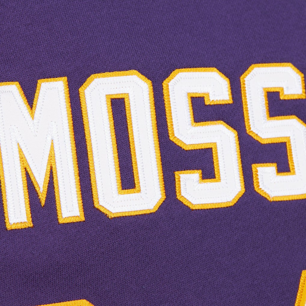 Mitchell & Ness Randy Moss Minnesota Vikings Retired Player Name & Number Pullover Hoodie Purple