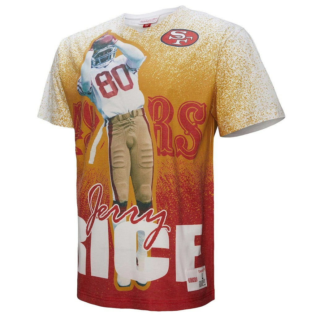 Mitchell & Ness Jerry Rice San Francisco 49ers Burst Retired Player T-Shirt Gray