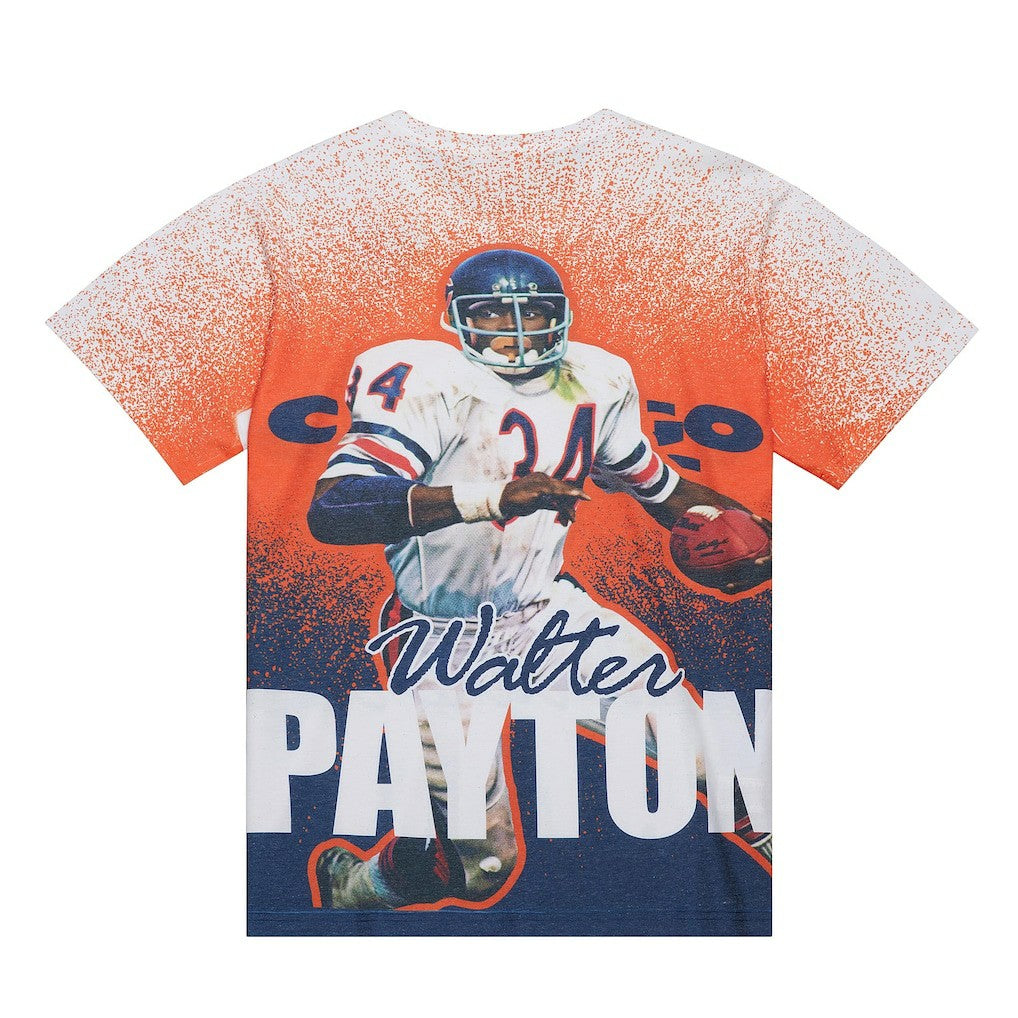 Mitchell & Ness Walter Payton Chicago Bears Burst Retired Player T-Shirt Gray