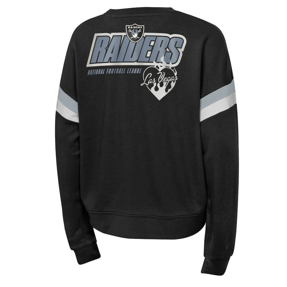 Las Vegas Raiders Girls Eternal Love Pullover Sweatshirt Black