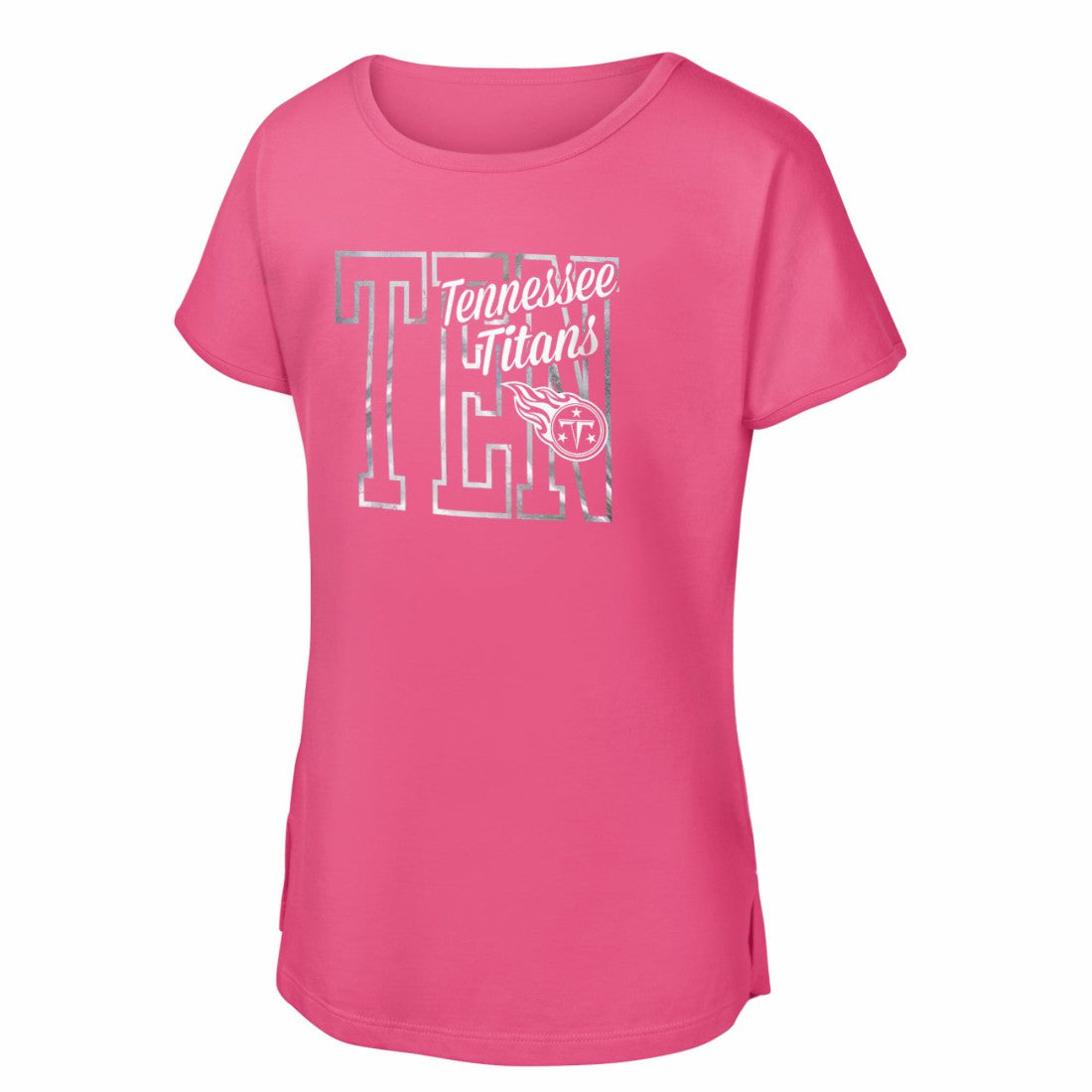 Tennessee Titans Girls Youth Signal Caller Dolman T-Shirt Pink