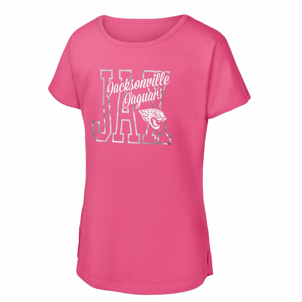 Jacksonville Jaguars Girls Youth Signal Caller Dolman T-Shirt Pink