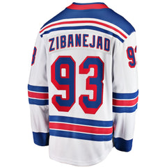 Mika Zibanejad New York Rangers Fanatics Away Premier Breakaway Player Jersey - White - NHL 201434977