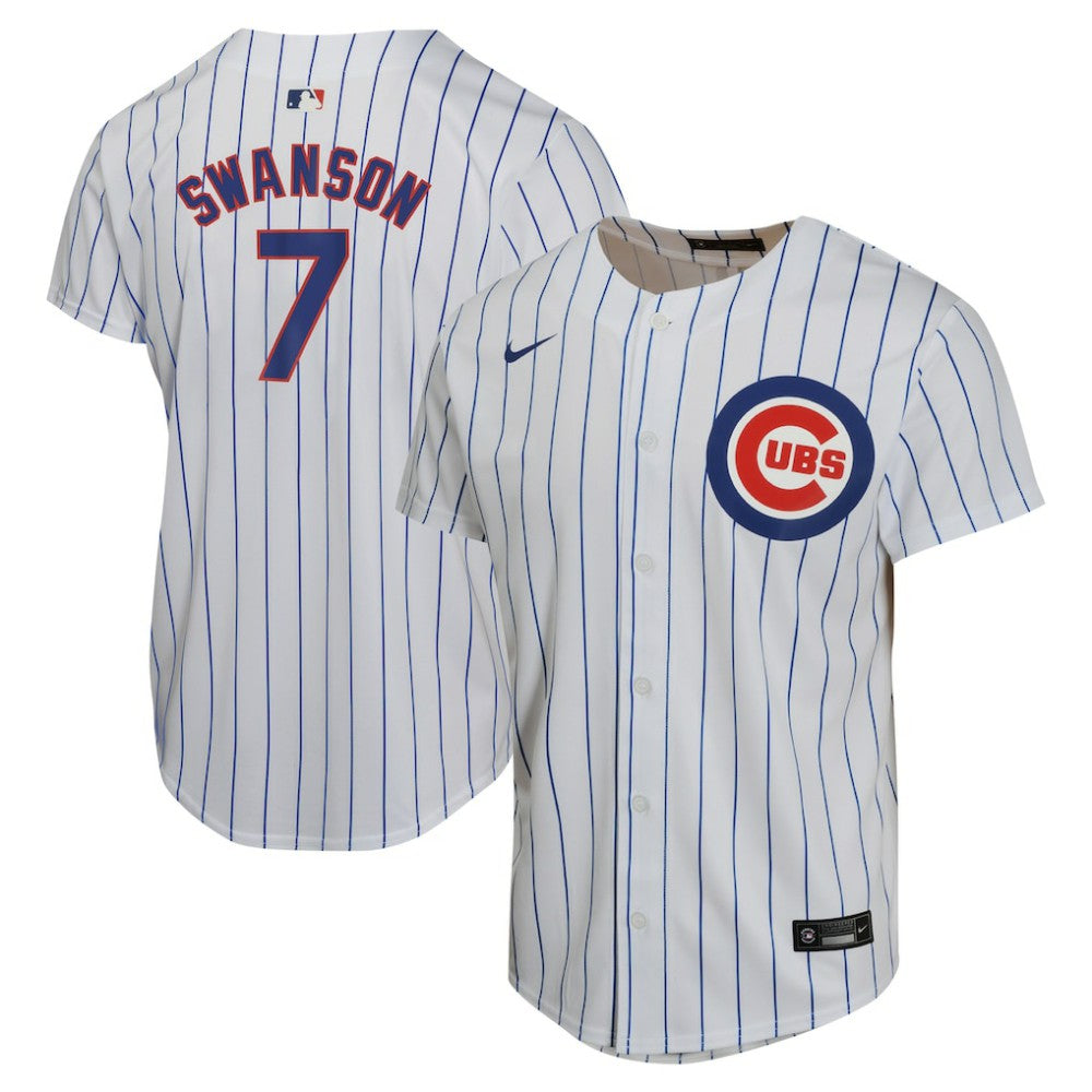 Dansby Swanson Chicago Cubs Nike Youth Home Game Player Jersey - White - Nike Sale