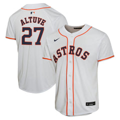 Jose Altuve Houston Astros Nike Youth Home Game Player Jersey - White - Nike Lifestyle