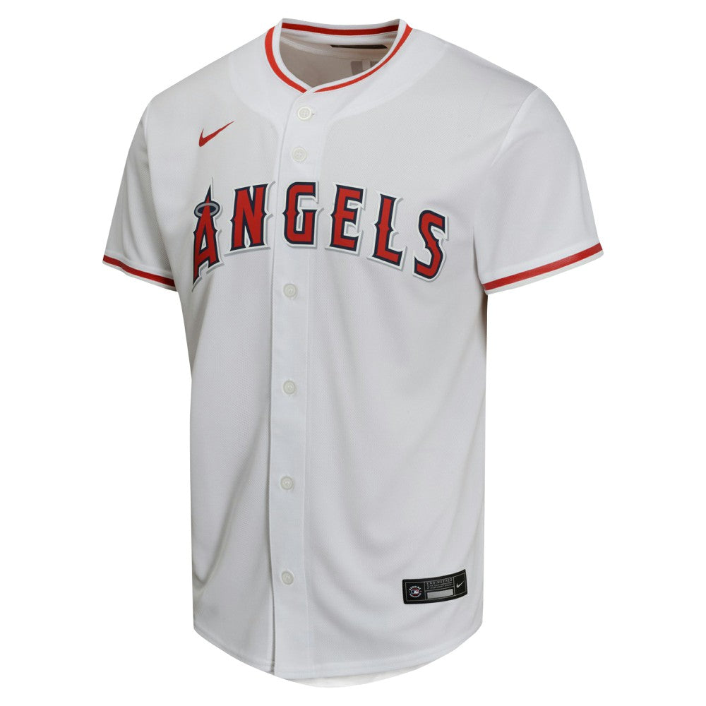 Mike Trout Los Angeles Angels Nike Youth Home Game Player Jersey - White - Nike Online