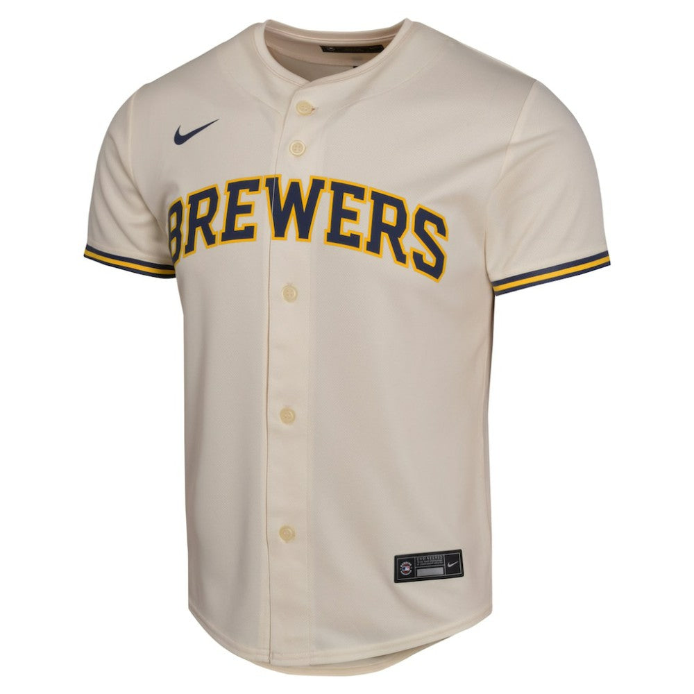 Christian Yelich Milwaukee Brewers Nike Youth Home Game Player Jersey - Cream - Nike Sale
