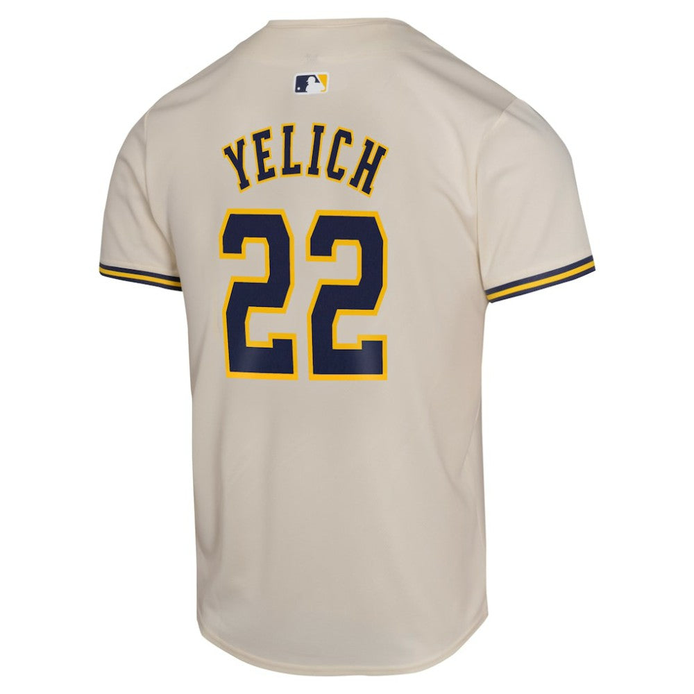 Christian Yelich Milwaukee Brewers Nike Youth Home Game Player Jersey - Cream - Nike Sale