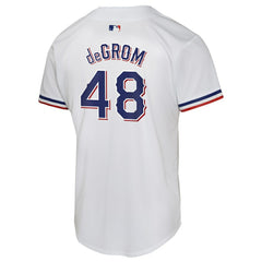 Jacob deGrom Texas Rangers Nike Youth Home Game Player Jersey - White - Nike Sale