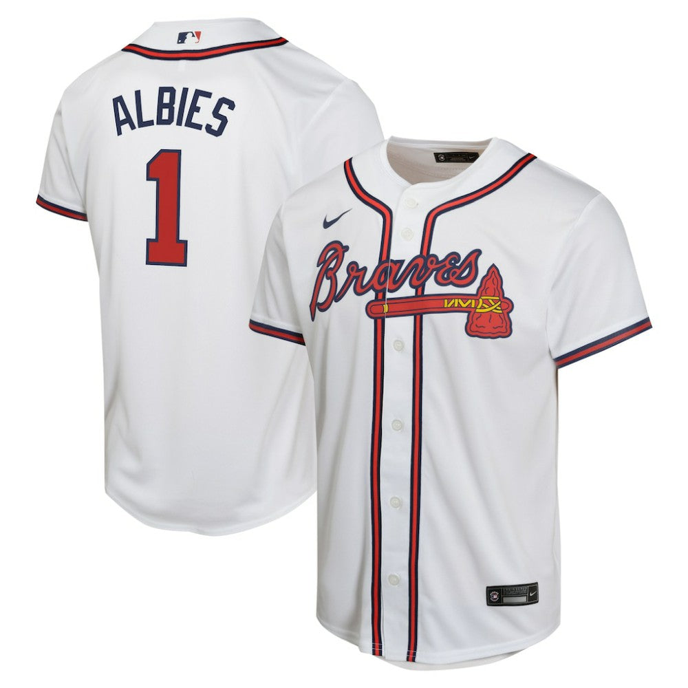 Ozzie Albies Atlanta Braves Nike Youth Home Game Player Jersey - White - Nike Online