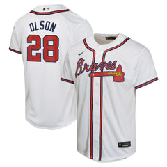 Matt Olson Atlanta Braves Nike Youth Home Game Player Jersey - White - Nike Lifestyle