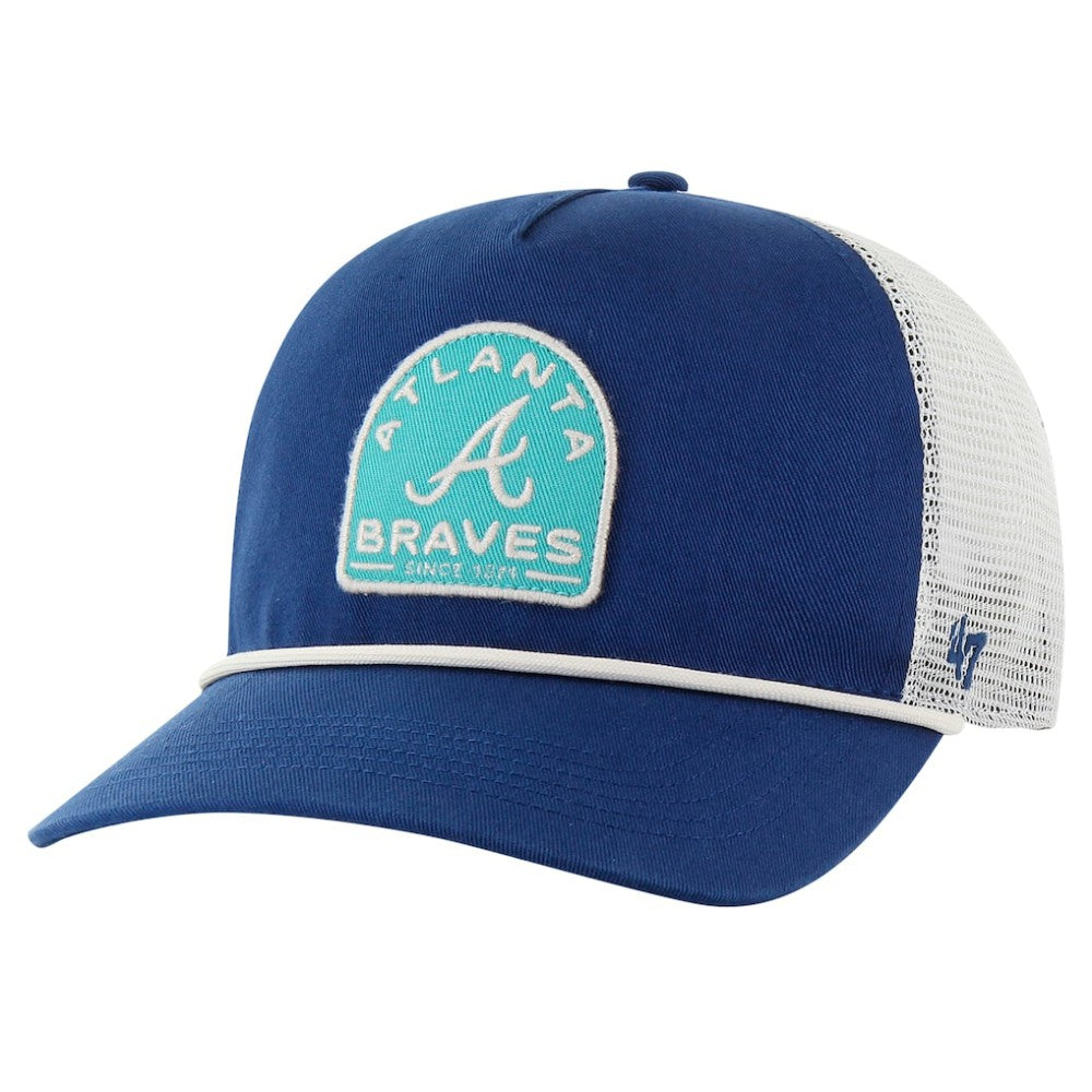 Atlanta Braves '47 Cypress Trucker Hitch Adjustable Hat - Navy - 47 brand Sale