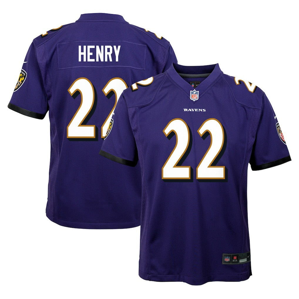 Nike Derrick Henry Baltimore Ravens Youth Game Jersey Purple