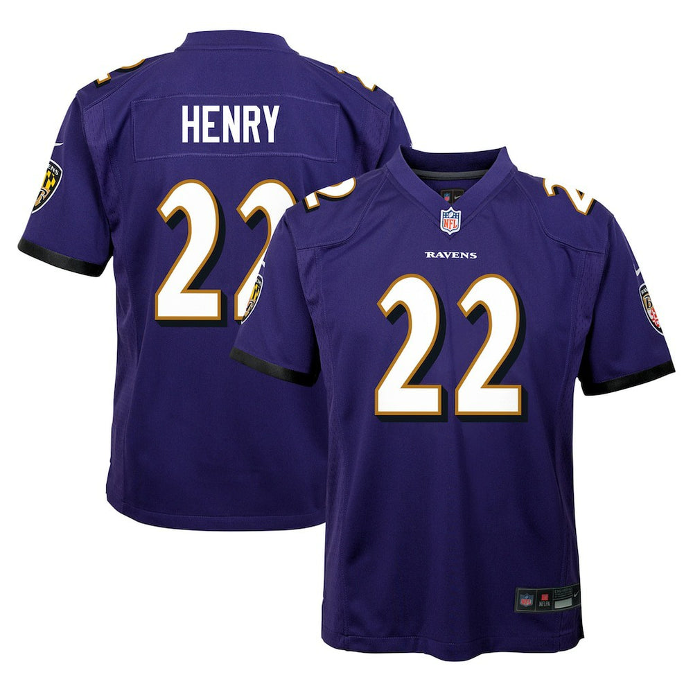 Nike Derrick Henry Baltimore Ravens Youth Game Jersey Purple