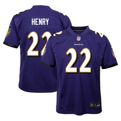 Nike Derrick Henry Baltimore Ravens Youth Game Jersey Purple