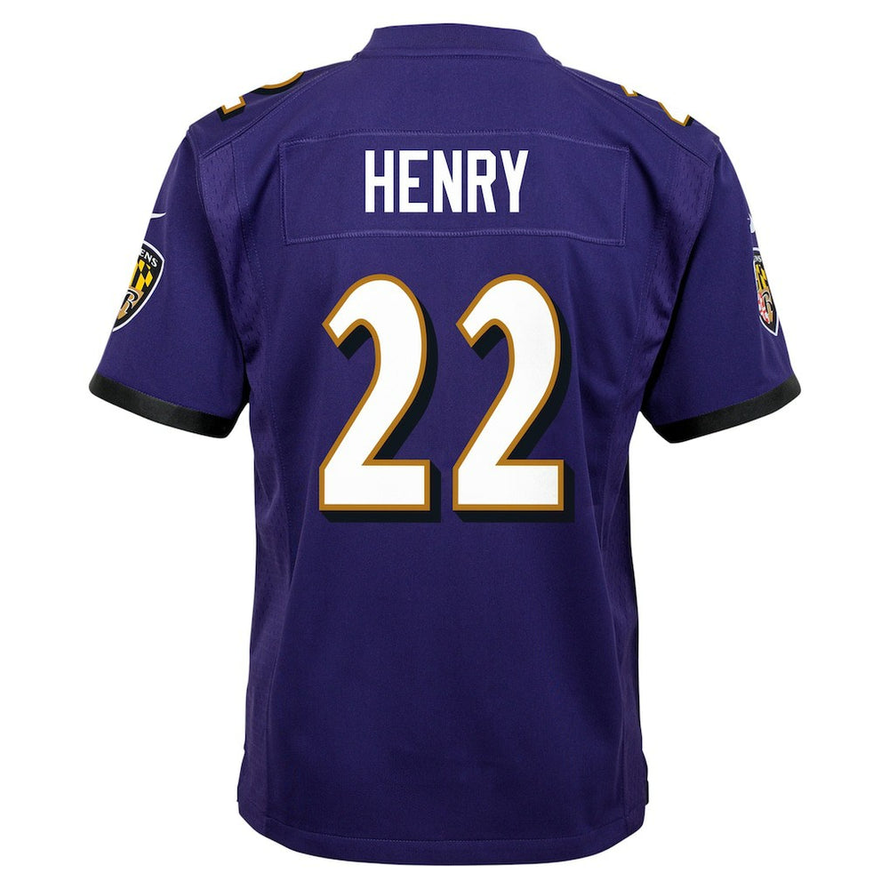 Nike Derrick Henry Baltimore Ravens Youth Game Jersey Purple