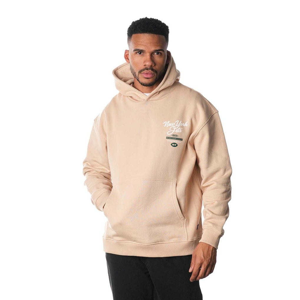 New York Jets The Wild Collective Unisex Fleece Pullover Hoodie Cream