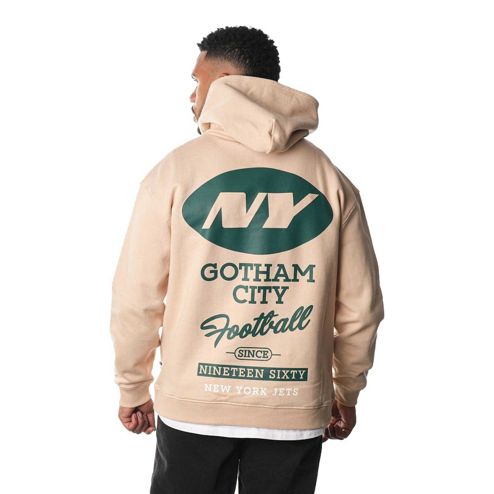 New York Jets The Wild Collective Unisex Fleece Pullover Hoodie Cream