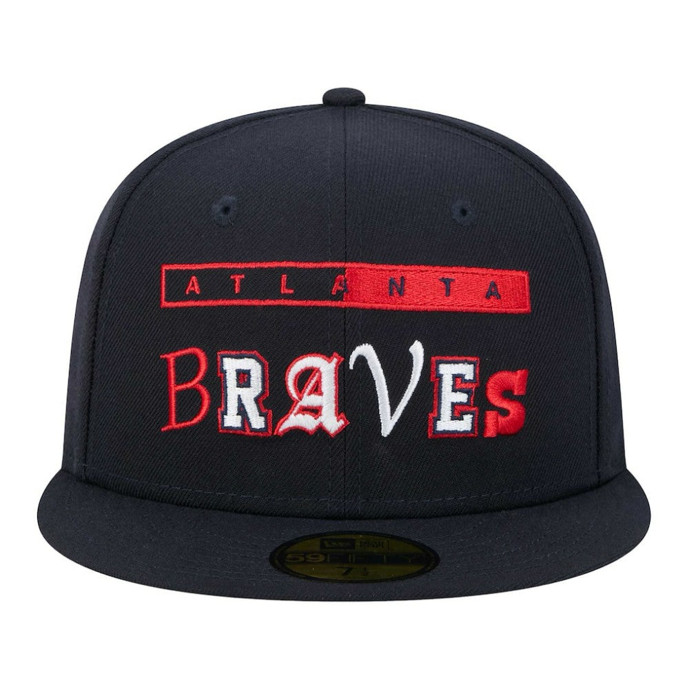 Atlanta Braves New Era Ransom 59FIFTY Fitted Hat - Navy - New Era on Sale
