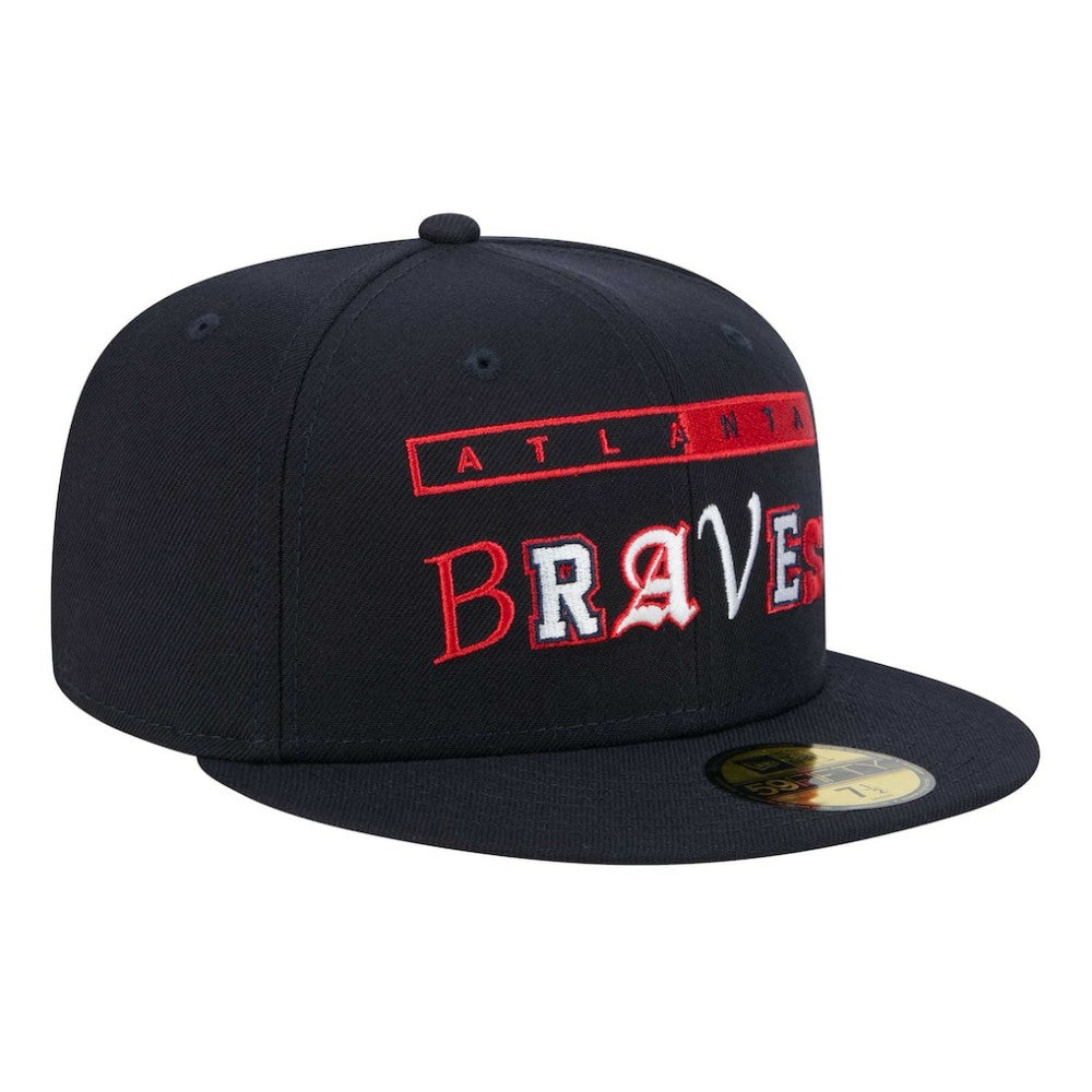 Atlanta Braves New Era Ransom 59FIFTY Fitted Hat - Navy - New Era on Sale