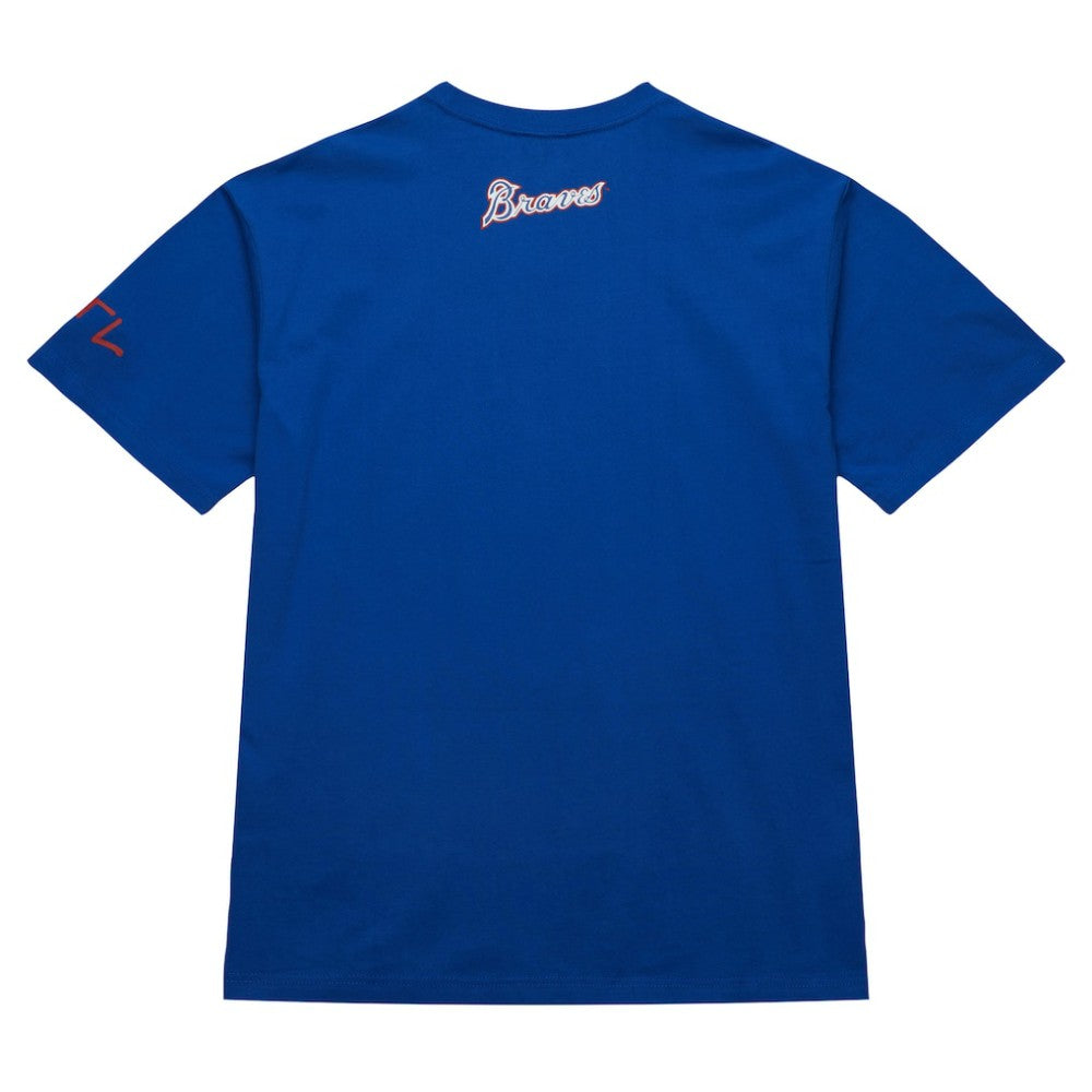Hank Aaron Atlanta Braves Mitchell & Ness Cooperstown Collection Heavyweight Premium Player Vintage Logo T-Shirt - Royal - Mitchell & Ness Online