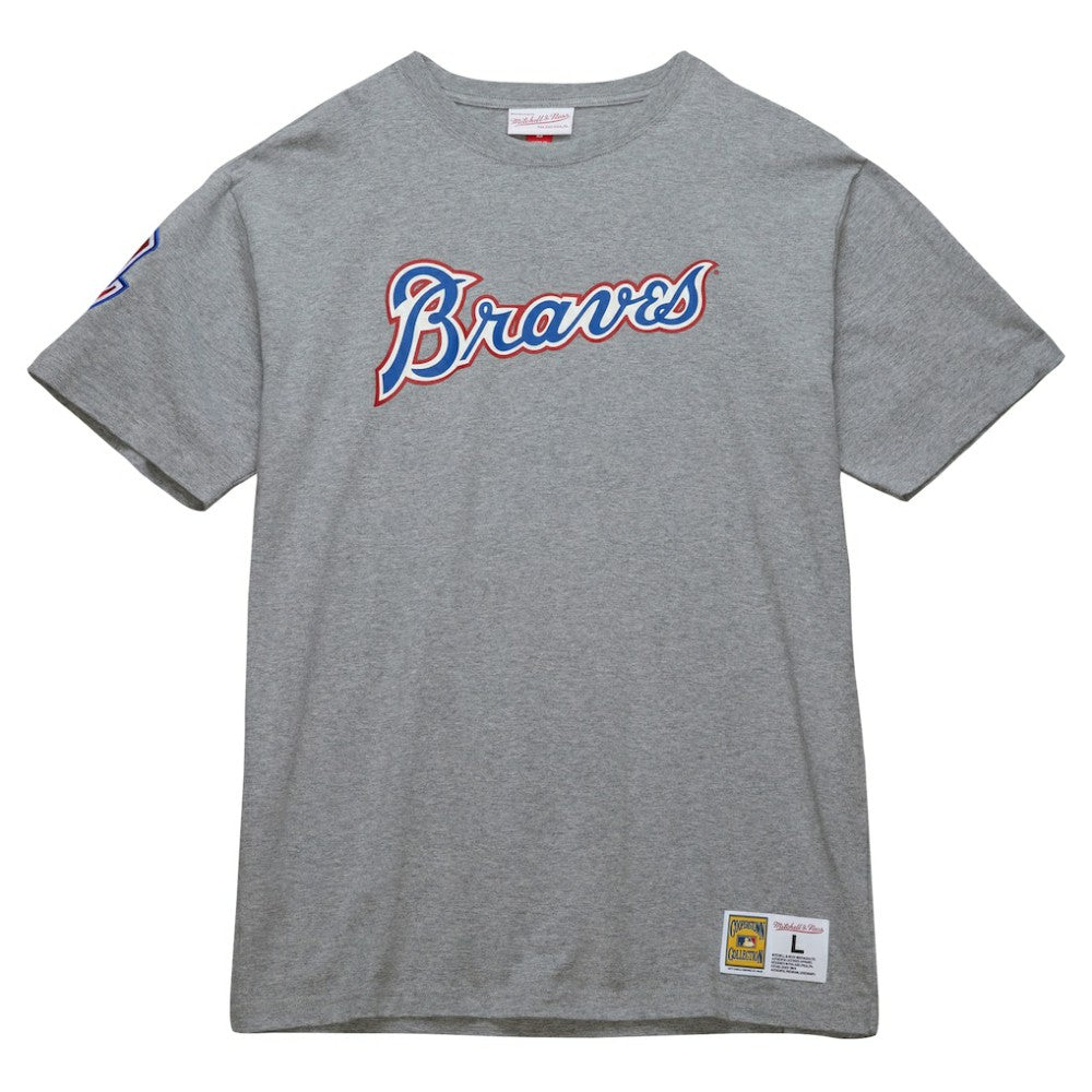 Hank Aaron Atlanta Braves Mitchell & Ness Cooperstown Collection Legends T-Shirt - Heather Gray - Mitchell & Ness Online
