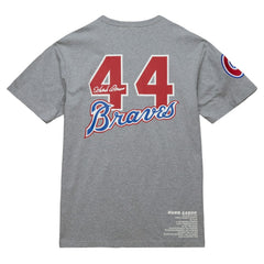 Hank Aaron Atlanta Braves Mitchell & Ness Cooperstown Collection Legends T-Shirt - Heather Gray - Mitchell & Ness Online