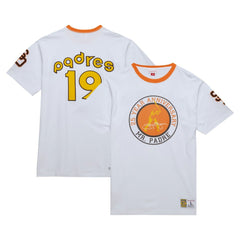 San Diego Padres Mitchell & Ness Cooperstown Collection Player Legends Ringer T-Shirt - White - Mitchell & Ness Lifestyle