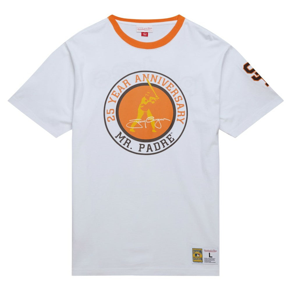 San Diego Padres Mitchell & Ness Cooperstown Collection Player Legends Ringer T-Shirt - White - Mitchell & Ness Lifestyle