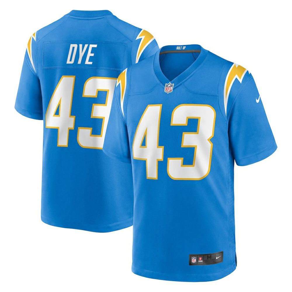 Nike Troy Dye Los Angeles Chargers Game Jersey Powder Blue