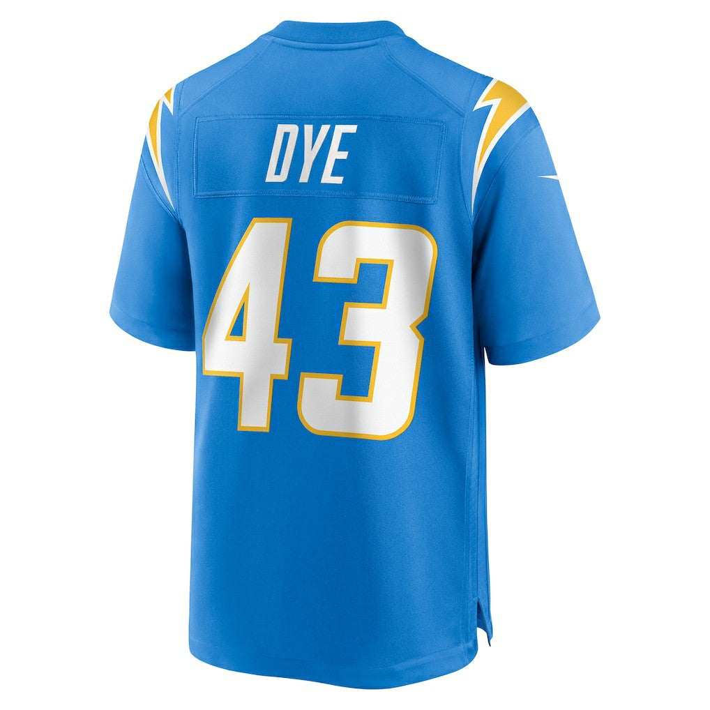 Nike Troy Dye Los Angeles Chargers Game Jersey Powder Blue