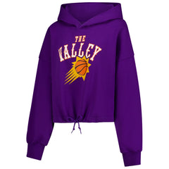Phoenix Suns Women's 2024/25 City Edition Cropped Pullover Hoodie Purple | New Era US