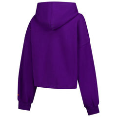 Phoenix Suns Women's 2024/25 City Edition Cropped Pullover Hoodie Purple | New Era US