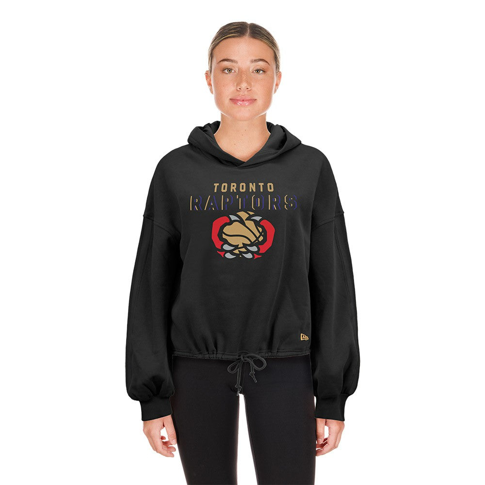 Toronto Raptors Women's 2024/25 City Edition Cropped Pullover Hoodie Black | New Era online