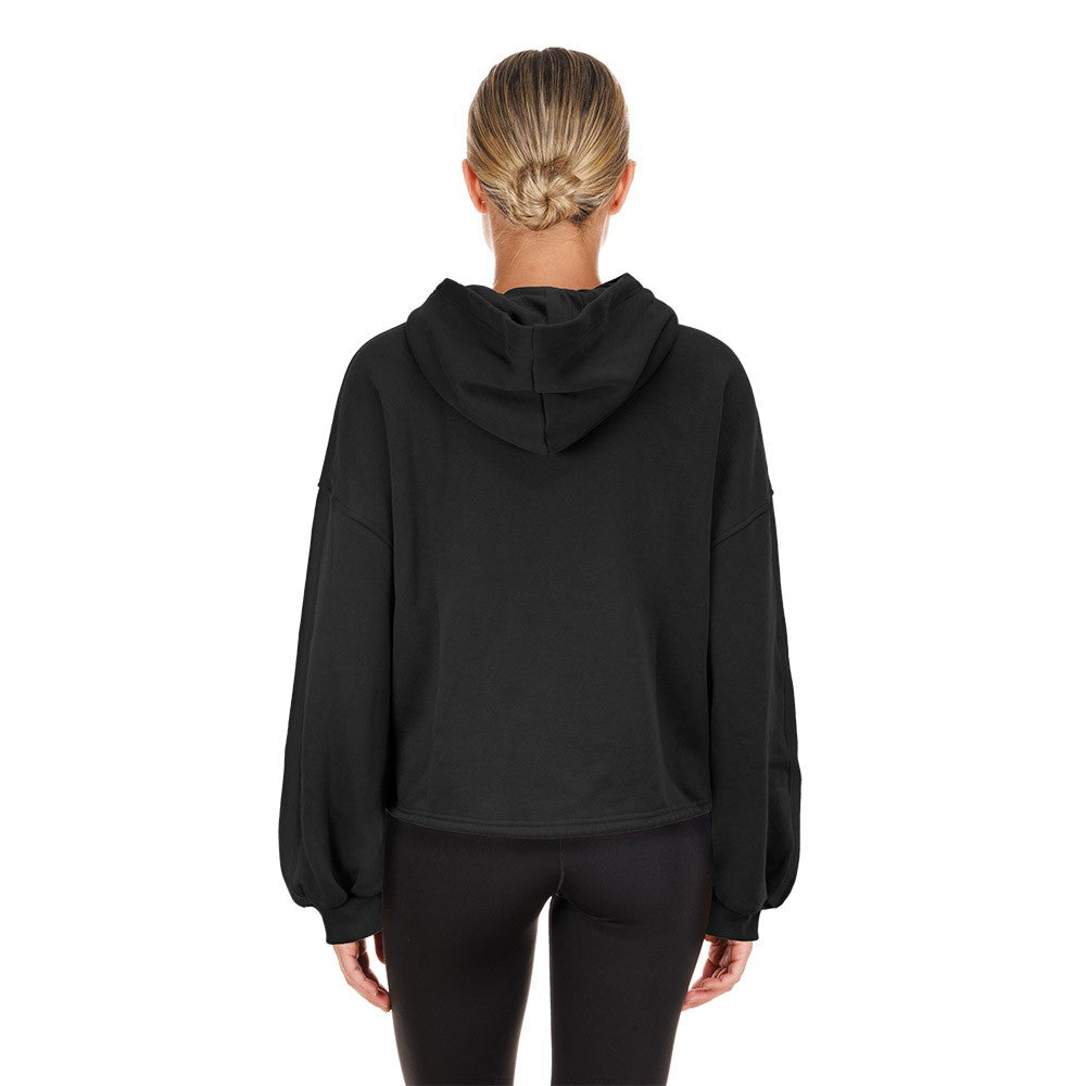 Toronto Raptors Women's 2024/25 City Edition Cropped Pullover Hoodie Black | New Era online