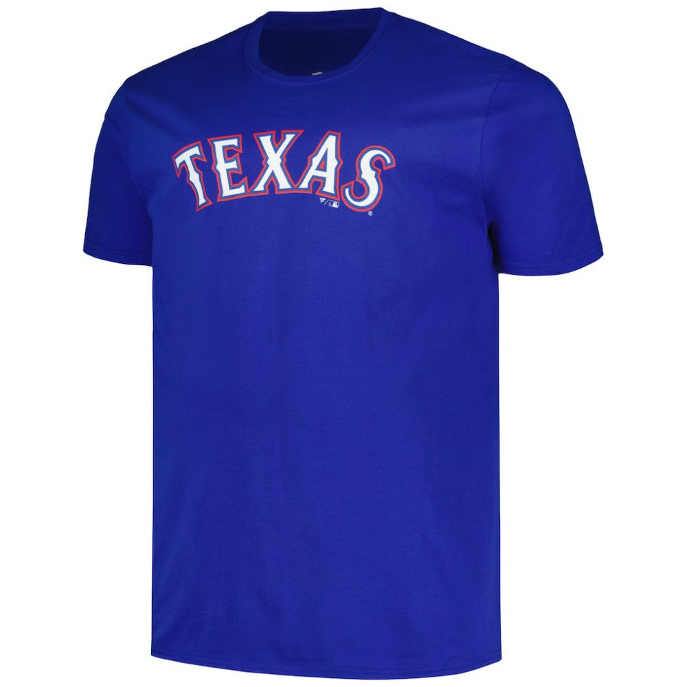 Wyatt Langford Texas Rangers Fanatics Big & Tall Name & Number T-Shirt - Royal - Fanatics Discount