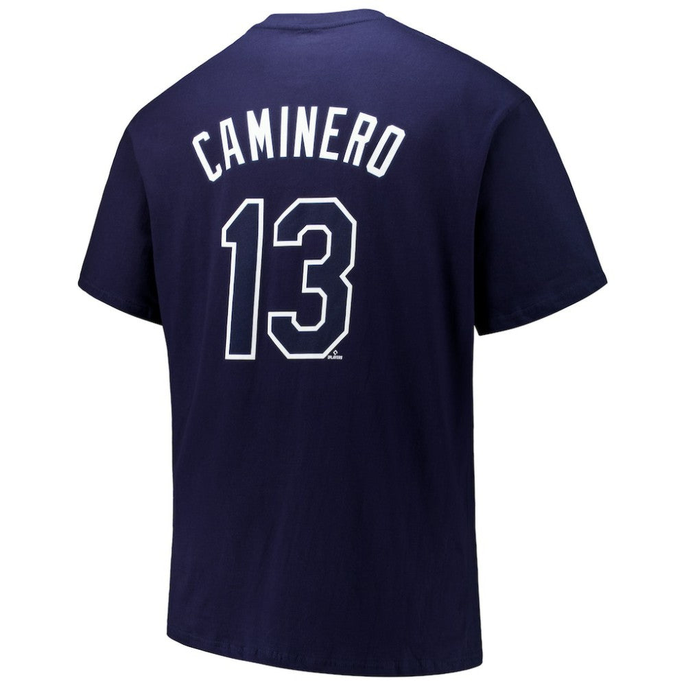 Junior Caminero Tampa Bay Rays Fanatics Big & Tall Name & Number T-Shirt - Navy - Fanatics Lifestyle