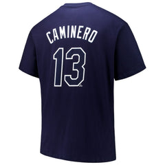 Junior Caminero Tampa Bay Rays Fanatics Big & Tall Name & Number T-Shirt - Navy - Fanatics Lifestyle